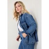 June + Vie by Roaman's Denim Utility Jacket - 4 of 4
