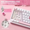 Wireless Mechanical Keyboard, 75% Layout with Knob, Hot Swap Gasket Custom Structure, Creamy Pre-lubed Switches, RGB Backlit, Bluetooth/Type-C/2.4G - 4 of 4