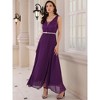 INSPIRE CHIC Women's Lace V Neck Sleeveless Cocktail Wedding Guest Gown Dress - 2 of 4