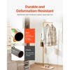 VEVOR Coat Rack, Freestanding Coats Rack Stand with Quartz Stone Base & 3 Round Hooks, Free Standing Hall Coat Tree for Entryway, Bedroom, Yellow - 4 of 4