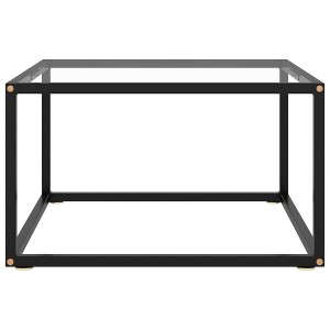 vidaXL Coffee Table Black and transparent - 23.6" x 23.6" x 13.8" Transparent - 1 of 4