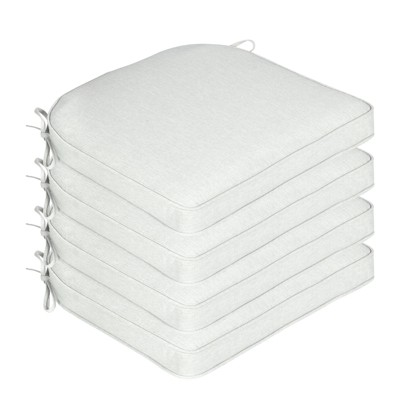 Aoodor Outdoor Dining Chair Cushions Set of 4, Waterproof Patio Furniture Seat Cushions, Outdoor Chair Pads with Ties