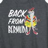 Women's Disney Straight Outta Bermuda Graphic Racerback Tank - Heather Charcoal - Large - 2 of 4