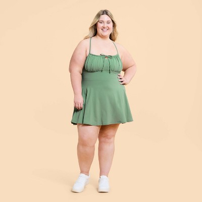 Blogilates Women's Tie Front Twirl Active Dress