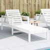 vidaXL Wooden Chaise Lounge Sun Lounger - White Outdoor Daybed Reclining Chair for Poolside Patio Garden - Pine Wood Adjustable Backrest - 2 of 4