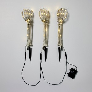 3ct LED Skeleton Arms Halloween Novelty Path Lights - Hyde and EEK! Boutique™ - 1 of 4