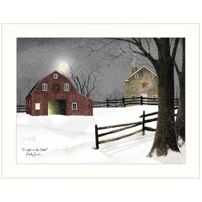 Light in the Stable by Billy Jacobs, Ready to Hang Framed Print, White Frame