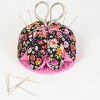 Dritz Pin Cushion with Scissors Black/Pink Floral: Sewing Tools, Small Sewing Scissors, 3.75" Art & Stationery - 3 of 3
