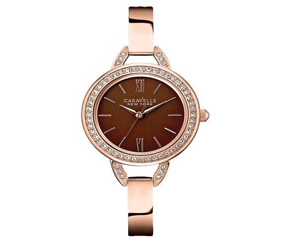 Caravelle New York by Bulova Women's Rose Gold-Tone Stainless Steel Bracelet Watch - 44L134