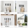 LunaLulinlk Hook Towel Hanger Wall Mount: 4 Packs Self-Adhesive Heavy Duty Hooks for Coats, Clothes, Key, Decorative Bath Accessory Black - 2 of 4