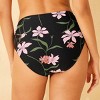Women's High Waist Full Coverage Bikini Bottom - Shade & Shore™ Black Floral Print - 2 of 4