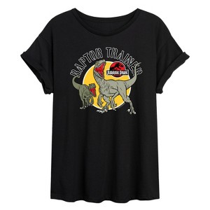 Women's - Jurassic World - Raptor Trainer Oversized Graphic T-Shirt - 1 of 4