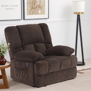 MAYEERTY Chocolate Oversized Rocking Recliner Chair - For Adults & Living Room - 1 of 4