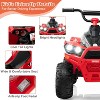 Costway 12V Ride On ATV Battery Powered Electric Vehicle for Kids with Tread Tires Forward/Backward Horn Music Lights High/Low Speed - 4 of 4