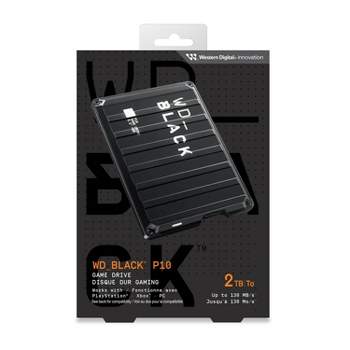 Western Digital BLACK P10 2TB External USB 3.2 Gen 1 Portable Hard Drive - Black