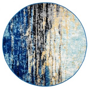 Nuloom Katharina Abstract 5 Round Area Rug for Living Room Bedroom Dining Room Kitchen, Blue/Multicolor - 1 of 4