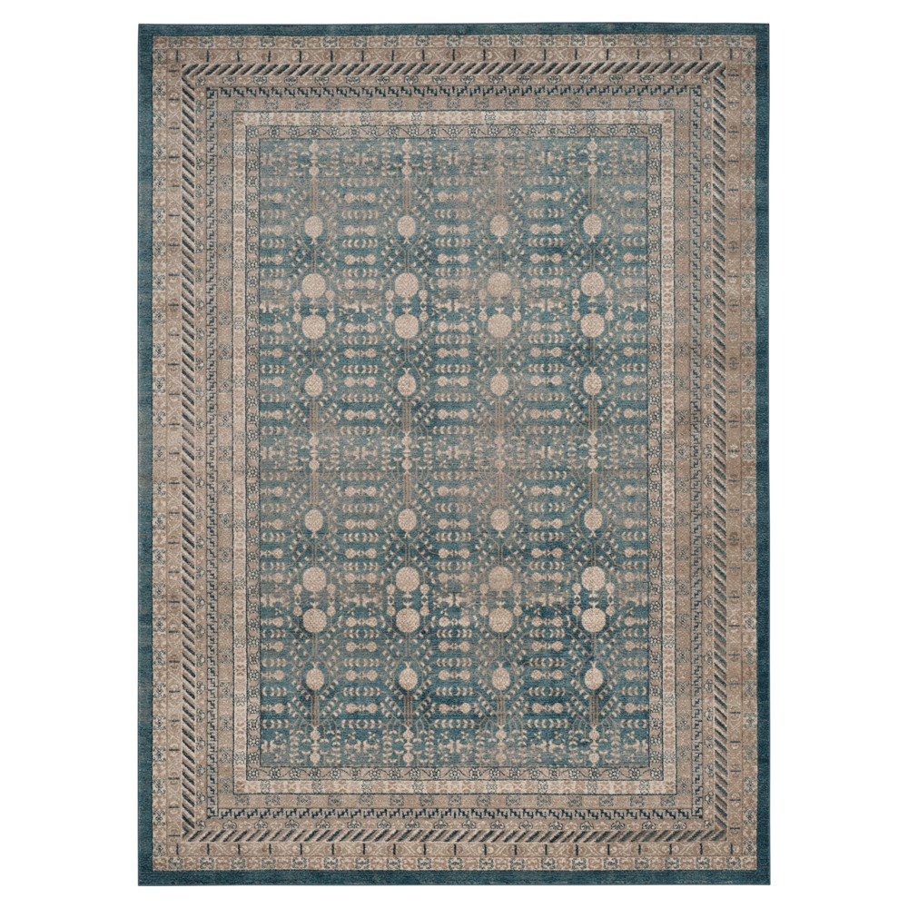 9'x12' Blue/Beige Solid Loomed Area Rug - Safavieh