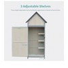 68" Outdoor Storage Shed with Floor, Waterproof Metal Frame & Adjustable Shelves - 3 of 4