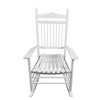 VYNXARIA Elegant White Wooden Porch Rocker Chair for Relaxation - Classic Design,Comfortable Seating£¬without mat - 2 of 4