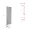 TiramisuBest Xl Shoe Rack, Mirror, Five Interior Shelves, Single Door Cabinet,Black - 4 of 4