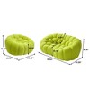 WJShome Single Bubble Chair with Ottoman,Oversized Memory Foam Bubble Lazy Floor Sofa, Modern Upholstered Bean Bag Sofas - 3 of 4