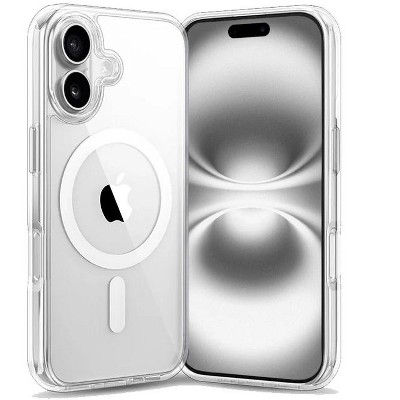 Entronix [Magnetic] Case Compatible with iPhone 16 Plus - [Hard Back] Slim Clear