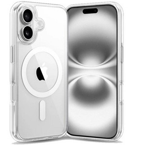 Entronix [Magnetic] Case Compatible with iPhone 16 - [Hard Back] Slim Clear - 1 of 4