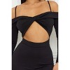 Slickblue Women's Open Shoulder Jumpsuit with Cutout Detail and Bell Bottom - Cinnamon/Black, Size S-L - 3 of 4