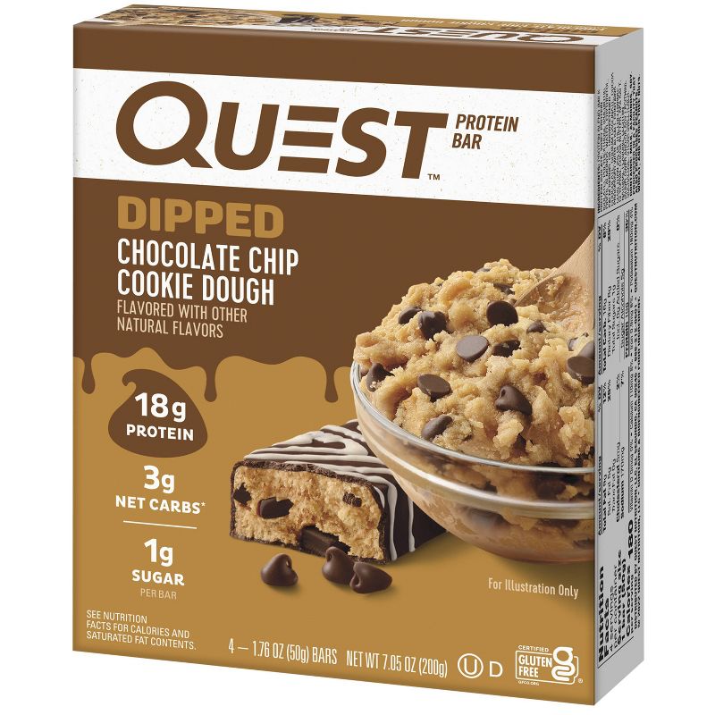 Quest Nutrition Protein Bars - Dipped Chocolate Chip Cookie Dough, 4 of 9