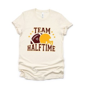 Simply Sage Market Women's Team Halftime Distressed - Maroon Short Sleeve Graphic Tee - 1 of 4