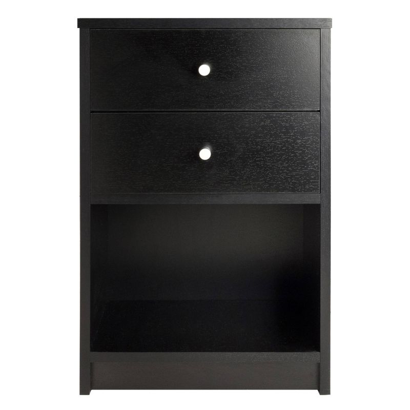 Ava Nightstand with 2 Drawers Black - Winsome, 5 of 10