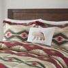Okak Queen/King 4-Piece Brushed Print Bed Comforter with Forest Animal Pattern,Comfortable Quilt Comforter Bedding Sets,Machine Washable - 4 of 4