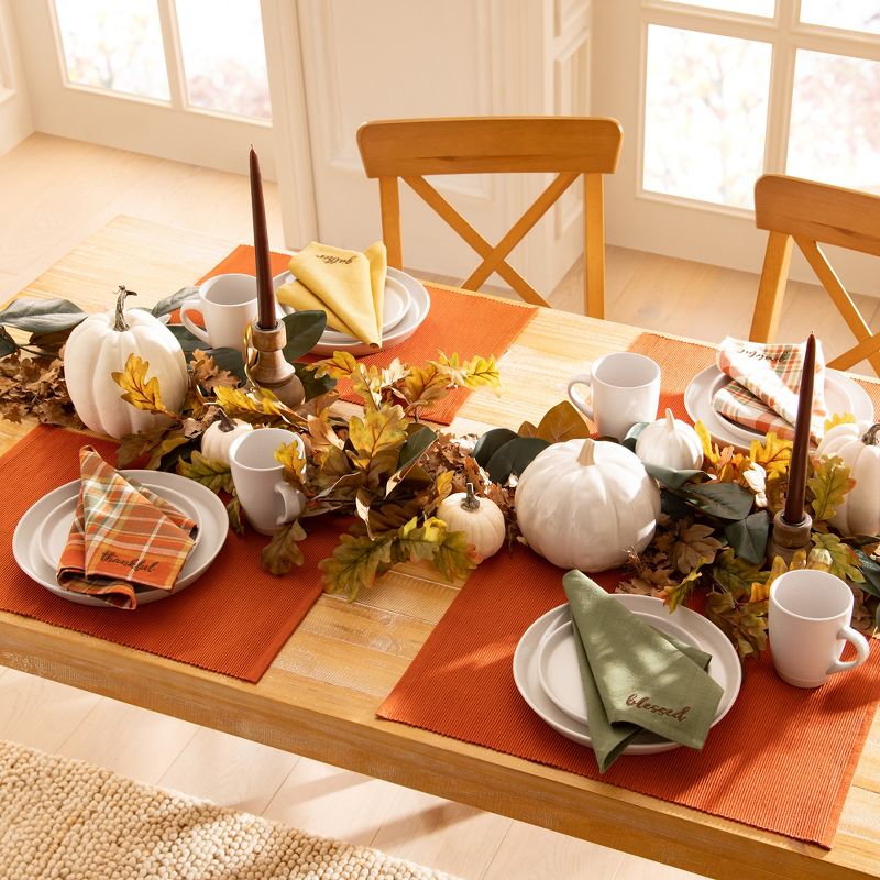 Harvest Sentiments Placemat and Napkin Value Set of 8 (4 of Each) - 13" x 19" & 17"x17" - Elrene Home Fashions, 2 of 4