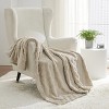Cozy Comfort by Bedsure | Cute Soft Cozy Checkered 260GSM Throw Blanket for Couch Twin Size White - 3 of 4