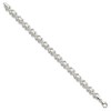 Black Bow Jewelry 7mm Sterling Silver Polished X and Satin O Link 7 Inch Bracelet - 2 of 4