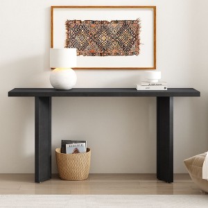 NicBex Stylish Console End Table with Pine Veneer and Geometric Legs,Suitable for Living Room,Study and Dining Room - 1 of 4