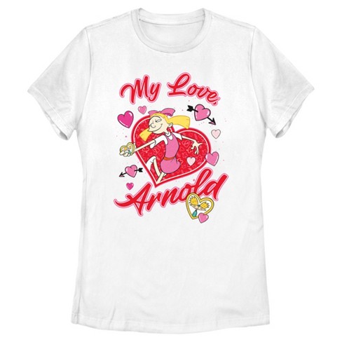 Women's Hey Arnold! My Love, Arnold! T-shirt - White - Small : Target