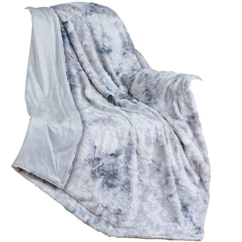 Collections Etc Tie Dye Faux Fur Throw, 1 of 4