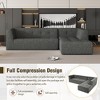 Whisen Modern Minimalist 2-Piece L-Shaped Upholstered Sofa Sectional Sofas - 4 of 4