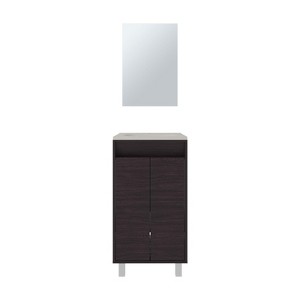 SEVOBAL Bathroom Vanities 18 Inch Mirror Vanities Cabinet with Two Doors and Two Shelves for Bathroom Storage, Black, 37.01"*22.05"*12.21" - 1 of 4