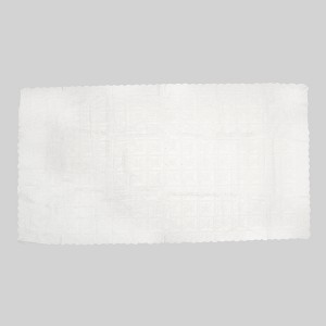 Unique Bargains Polyester Square  Lace Tablecloths with Floral Design for Weddings Birthday Party Decoration - 1 of 4