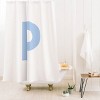 Deny Designs April Lane Art Block Monogram Shower Curtain - 2 of 3