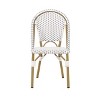 Christopher Knight Home Elize 2pk Outdoor French Cafe Chairs - Gray/White: Aluminum Frame, PE Rattan, UV & Water-Resistant - 3 of 4