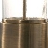 Uttermost Vaiga Glass Column Lamp – Hammered Clear Glass with Antique Brass Accents and Linen Drum Shade, 30.5" - 3 of 4