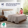 300 Thread Count 100% Organic Bamboo Viscose Flat Sheet Only, Extra Wide, Cooling & Breathable, Double Stitching, Bedding Sheet - 3 of 4