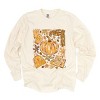 Simply Sage Market Fall Pumpkin Collage Glitter Garment Dyed Long Sleeve - 2 of 4