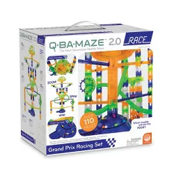 MindWare Q-BA-Maze 2.0 Grand Prix Racing Marble Run Building Set - Ages 6 and Up - Over 100 Pieces Included