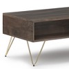 48" Solid Mango Hardwood Lift Top Coffee Table with Storage, Iron Hairpin Legs, Ideal for Living Room or Family Room - 3 of 4