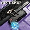 Sapphtopaz 3 Piece Hardshell Luggage Sets ABS Suitcase Luggage Carry On Suitcase, Double Spinner 8 Wheels, TSA Lock (20" 24" 28") - 2 of 4