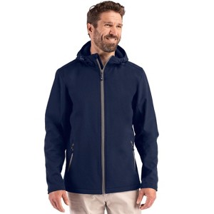 Clique Tempo Recycled Stretch Softshell Mens Hooded Jacket - 1 of 2